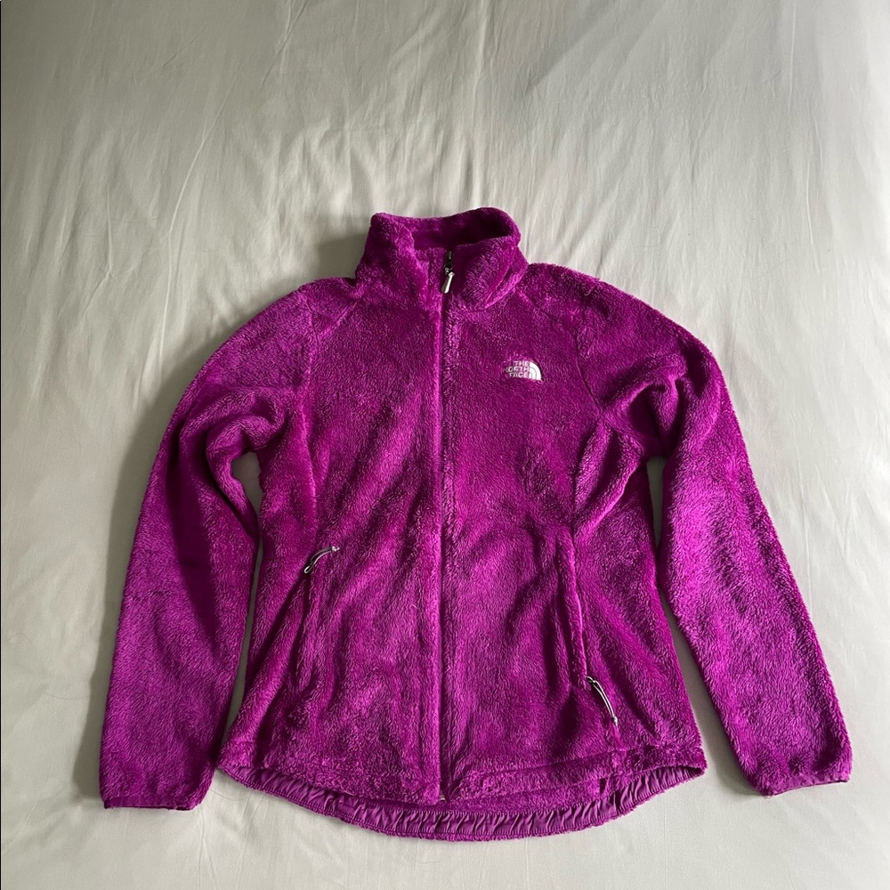 Fuzzy north face zip up